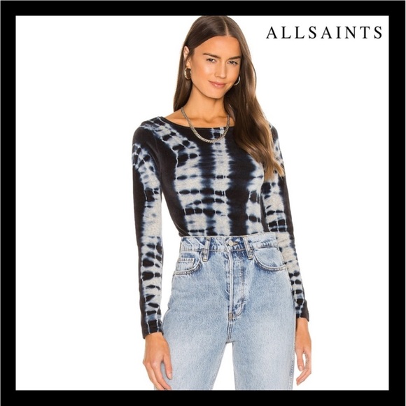 All Saints Tops - NEW ALLSAINTS VELVET TIE-DYE BODYSUIT